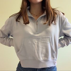 Aerie cropped quarter zip sweatshirt